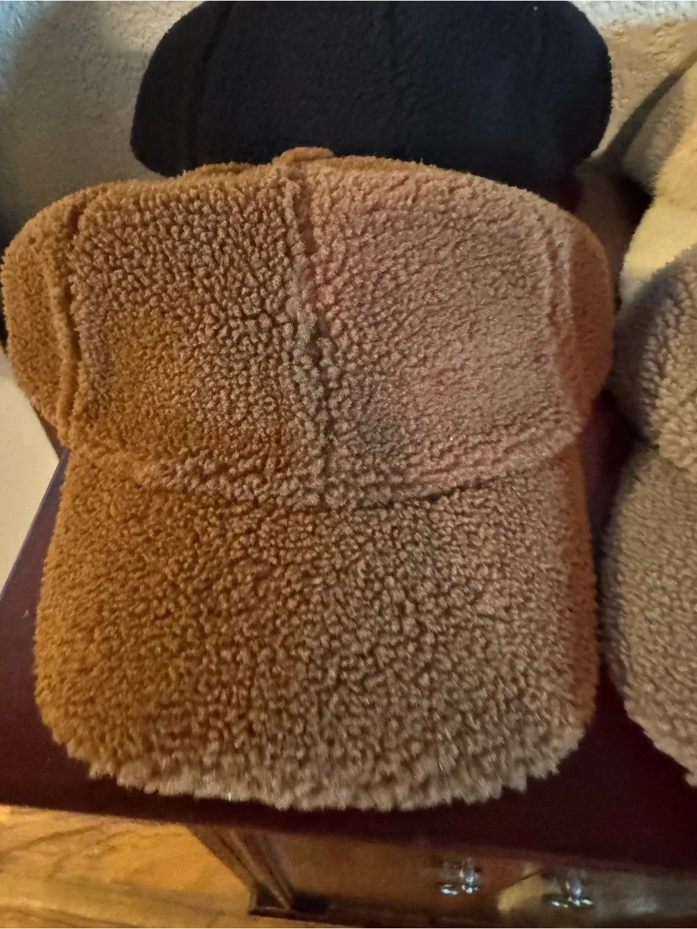 NWT CC Sherpa Baseball Caps - Black, Cream, Brown, Grey